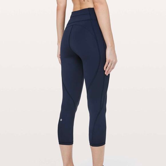 LULULEMON Time To Sweat Crop Leggings True Navy 4 - Picture 2 of 12